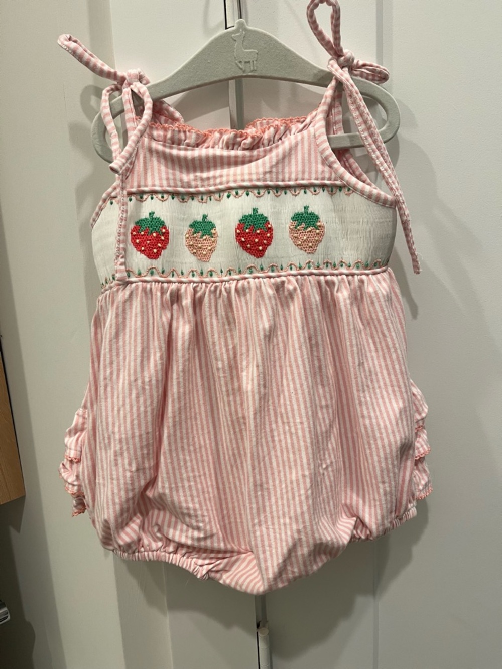 Strawberry Smocked Bubble